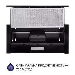 Витяжка телескопічна Minola HTLS 6234 BL 700 LED GLASS - мініатюра 4