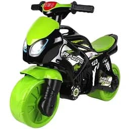 Каталка-беговел ТехноК Мотоцикл 6474TXK музыкальный черно-салатовый