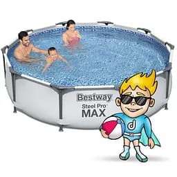 Каркасний басейн Bestway 56408, розмір 305 x 76 см з фільтрувальним насосом - мініатюра 2