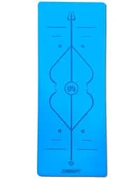 Коврик для йоги профессиональный EasyFit каучук 5 мм Синий (EF-1925-BL)