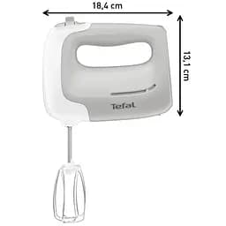 Ручний міксер Tefal Prep`Mix HT450B38, 450 Вт 5 налаштувань швидкості, Turbo, білий | сірий - мініатюра 6