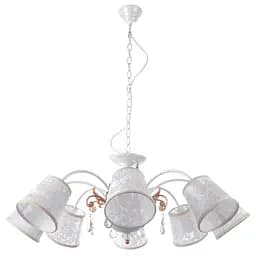 Люстра подвесная Brille с абажуром классическая E14 40W WH (BKL-573S/8)