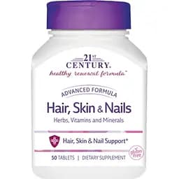Витамины и минералы 21st Century Hair Skin & Nails Advanced Formula, 50 таблеток