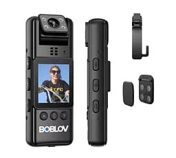 Нагрудна боді-камера Boblov A23 з дисплеєм 1.3 дюйма нічний запис датчик руху акумулятор 2200 мА·год