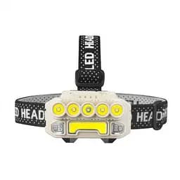 Ліхтарик налобний із сенсором світлодіодний ліхтар на лоб із мигалкою Bright Headlights HX-817S - мініатюра 8