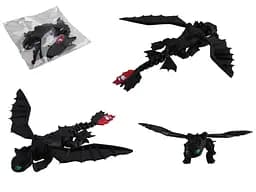 3D Игрушка Как приручить дракона, Ночная Фурия, чёрная, 22x27 см