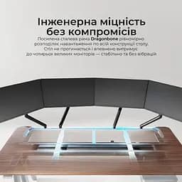 Геймерський стіл Sihoo D07 1.8m Walnut/Black (D07A-101/D07J-101-AB/D07-P) - мініатюра 15