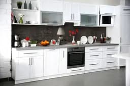 Кухонний фартух Червоні Маки вінілова наклейка ПВХ 3Д продовження столу Сірий 60х250 см Happy Pocket Z180734 - мініатюра 5
