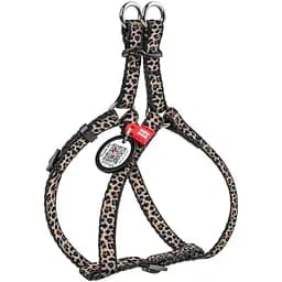 Шлея для кошек и мелких пород собак Waudog Nylon Леопард с QR паспортом XS 28-40x1 см