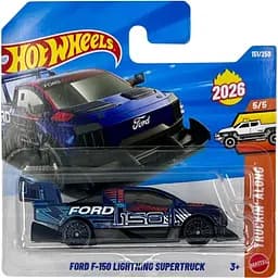 Базова машинка Hot Wheels Truckin Along Ford F-150 Lightning Supertruck синя (5785) JJH52-N521