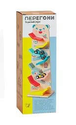 Трек деревянный C 61463 WToys, 8 спусков, 4 машинки, в коробке (6900067614636)