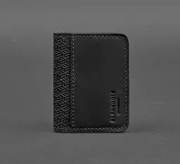 Кожаная обложка для ID-паспорта и водительского заседания 4.0 Карбон черный