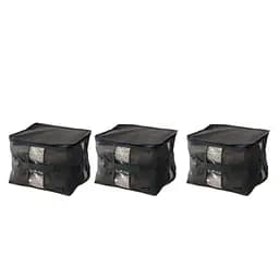 Набір із 3 сумок ORGANIZE для зберігання білизни й текстилю, 35×35×25 см (сірий)