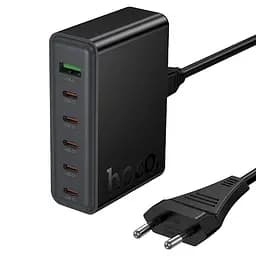 Сетевое зарядное устройство Hoco C152A Modern PD70W 6-port(5C1A) desktop charger(EU) Черный