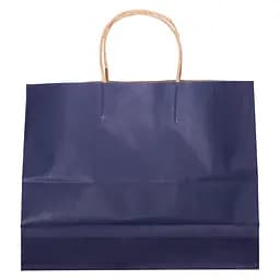 Подарунковий пакет Yiwu  31х12х25 см крафтовий 12 штук синій HP-10359-2BL