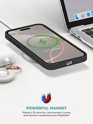 Силиконовый чехол с MagSafe для Apple iPhone 16 Pro Max, ICON2 MagCase, черный, противоударный, панель с мягкой подкладкой, защита всего корпуса, поддержка беспроводной зарядки, совместим с защитными стеклами и пленками, ArmorStandart (ARM78681) - мініатюра 9
