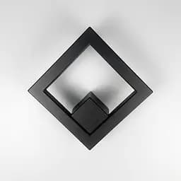 Фасадний чорний світильник у формі ромба | Line F | Арт. 9009