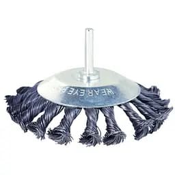 Щітка дротяна конусоподібна Sigma Ø75мм хвостовик Ø6мм (сталева кручена) (9025071)