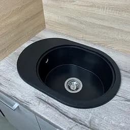 Кухонна мийка Adamant Ovale 610x420x180 чорний металік 636223, Чорний - мініатюра 3
