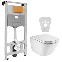 Комплект инсталляция 3 в 1 Volle Master Neo 201010 + унитаз Roca Gap Clean Rim A34H47C000 с сидением Soft Close, Белый