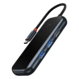 USB-хаб Baseus AcmeJoy 7-Port Type-C HUB Adapter (Type-C to HDXiaomi*1+USB3.0*2+USB2.0*1+Type-C PD&Data*1+SD/TF*10 WKJZ010413 Dark Gre