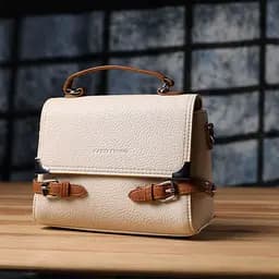 Елегантна жіноча сумка з екошкіри Vintage s_15146 бежева - мініатюра 8