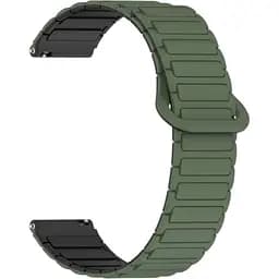 Ремешок DK CDK для Garmin Venu 2 22mm Silicone Shaped Magnetic Band (018823) (green / black)