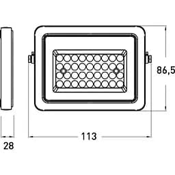 Прожектор Eurolamp LED з датчиком руху чорний (LED-FL-20/65(sensor)) - мініатюра 3