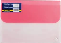 Папка-конверт TRAVEL BM.3707-99 BUROMAX, на липучке, А4, 4 отделения, матовый полупроз.пластик (4823078953360) Красный