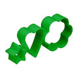 Набір пластикових форм для тортів, оформлення страв, викладки гарніру, салату (3 штуки в комплекті), Kitchette Зелений 84662