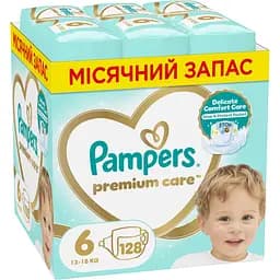 Набор подгузников Pampers Premium Care 6 (13-18 кг) 128 шт.