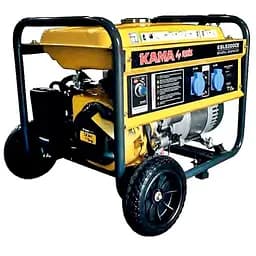 Генератор бензиновий KGL5000CE, 1-фазний 230V, 50Hz, 5kVA/3.5kW, бак 17 л, витрата 1.3 л/год, пуск: ручний/стартер, 640х490х595 мм, 48 кг