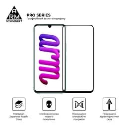 Захисне скло на Infinix Note 11 (X663B) з олеофобним покриттям, Pro, повне проклеювання, антистатичний і пиловідштовхуючий шар, 9H, самоклеючеся, 2.5D, на весь екран, антистатичний клей, ArmorStandart (ARM61766) - мініатюра 2