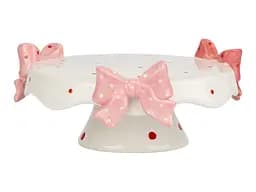 Подставка для торта Бантики керамика 20 см Белый