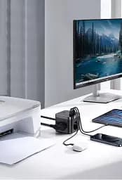 Мережевий зарядний пристрій Baseus Power Combo Cube Power Strip 3AC+2USB+2Type-C 30W 1.5m  E00066400117-00 Black - мініатюра 8