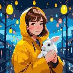 Картина за номерами Santi Дівчина з зайченям LED підсвітка 40х40 см (955103)