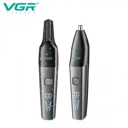 Акумуляторний тример для носа та вух + 2 насадки, VGR V-603 / Машинка для стрижки волосся в носі - мініатюра 3