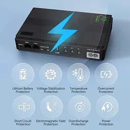 Безперебійник UPS для WI-Fi роутера 10400maH підтримує 5/9/12V (до 10 годин роботи) - мініатюра 8