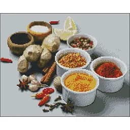 Алмазна мозаїка Strateg ПРЕМІУМ Спеції без підрамника розміром 40х50 см (ZAV4050-35)