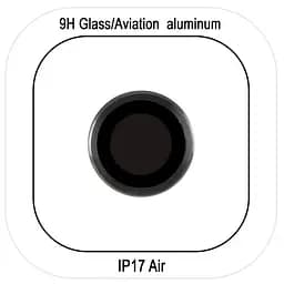 Захисне скло Metal Classic на камеру (у упак.) для Apple iPhone 17 Air (6.5) Чорний / Black