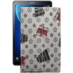 Чехол StatusCASE из экокожи для планшета Samsung Galaxy Tab A6 (T580) Луи-Витон-белый