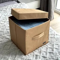  Кофр з кришкою 30*30*30 см  ORGANIZE  для зберігання речей (беж) - мініатюра 2