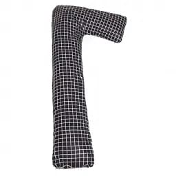 Подушка для вагітних та відпочинку MirSon Г-подібна №5006 Color Line Eshalan 140х40х20 см чорно-біла (2200010969573)