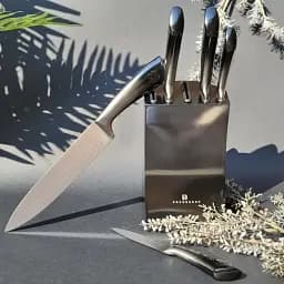 Набір ножів Edenberg EB-11003 з підставкою 6 предметів чорний