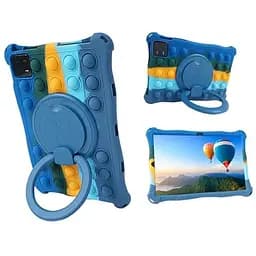 Чехол Pop it purple для планшета Xiaomi Redmi Pad 10.61 силиконовый Синяя радуга