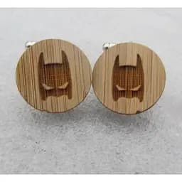 Дерев'яні запонки Бетмен обличчя Handmade acs0005966