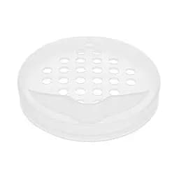 Крышка-дуршлаг полиэтиленовая на банку сливная для слива рассола, маринада, компота из банки Белый 87996