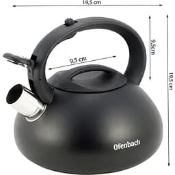 Чайник Ofenbach 2.5 л чорний (OF-100302) - мініатюра 8