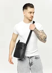 Чоловіча сумка месенджер Sambag Makros чорна 23 × 19 × 7 см (70278001m) - мініатюра 2