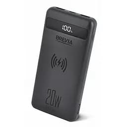 Повербанк (Power Bank) Brevia 10000mAh 20W Wireless Qi10W Li-Pol, LCD черный(45118)